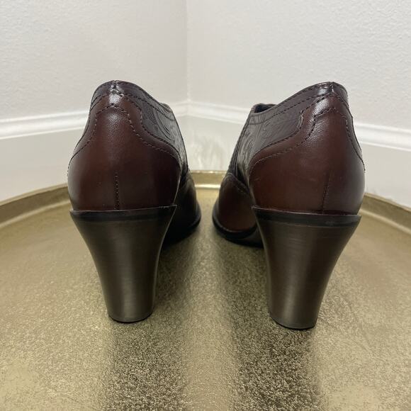 ANTONIO MELANI Brown Leather Booties Size 9 - Picture 7 of 12